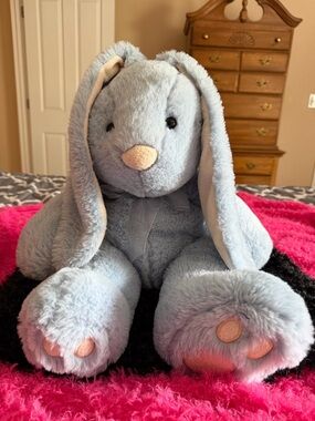Blue Plush Bunny Stuffed Animal - Soft Kids Toy